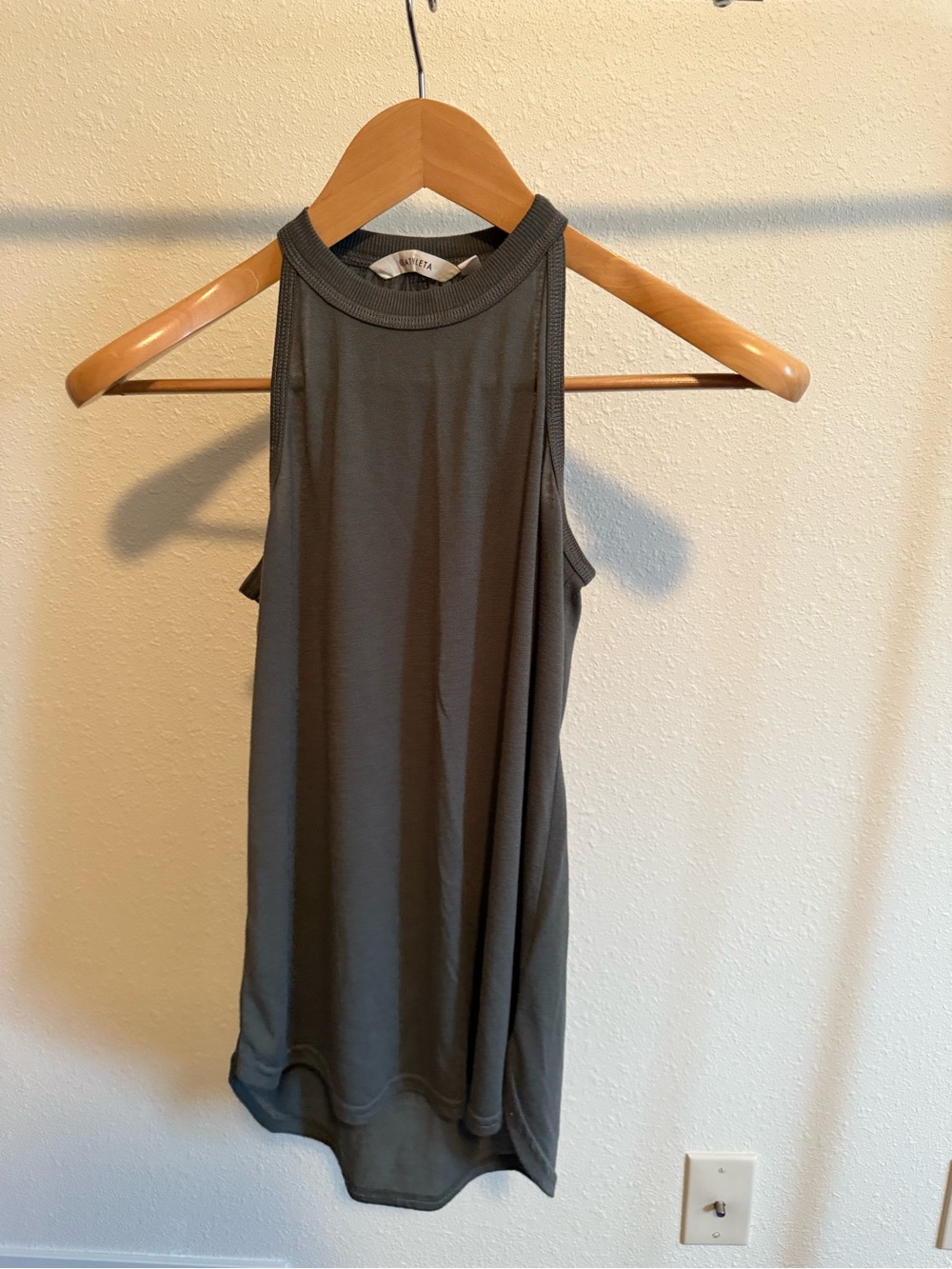 Athleta Olive Green High-Neck Tank
